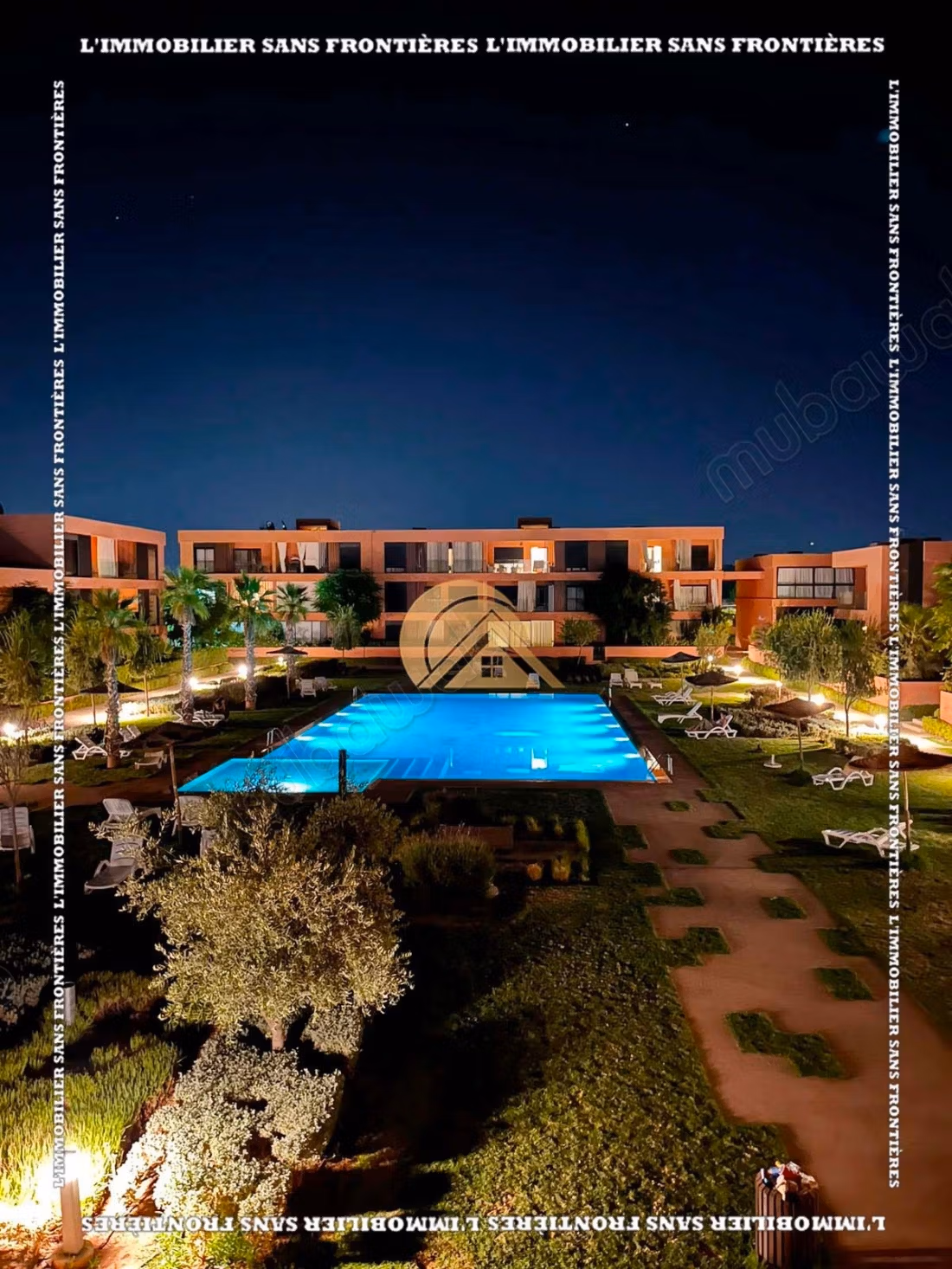 Appartement meublé de 78 m² au Golf Noria – 2 chambres, balcon, terrasse, piscine et parking titré