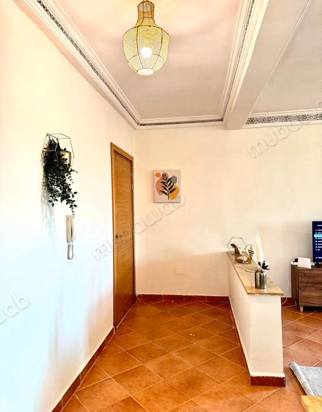 Location d'un appartement à Guéliz. 2 chambres agréables. Parking et jardin