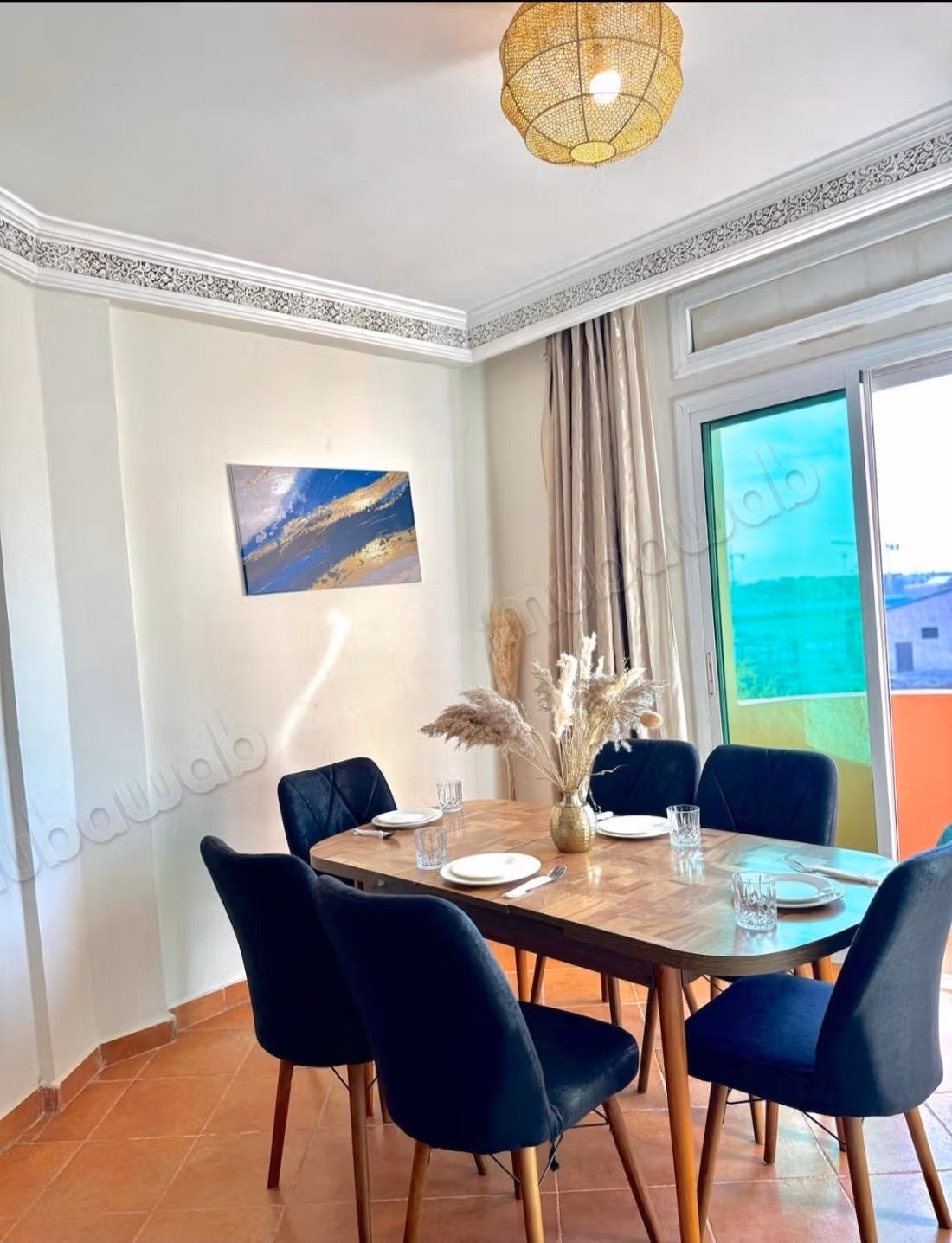 Location d'un appartement à Guéliz. 2 chambres agréables. Parking et jardin