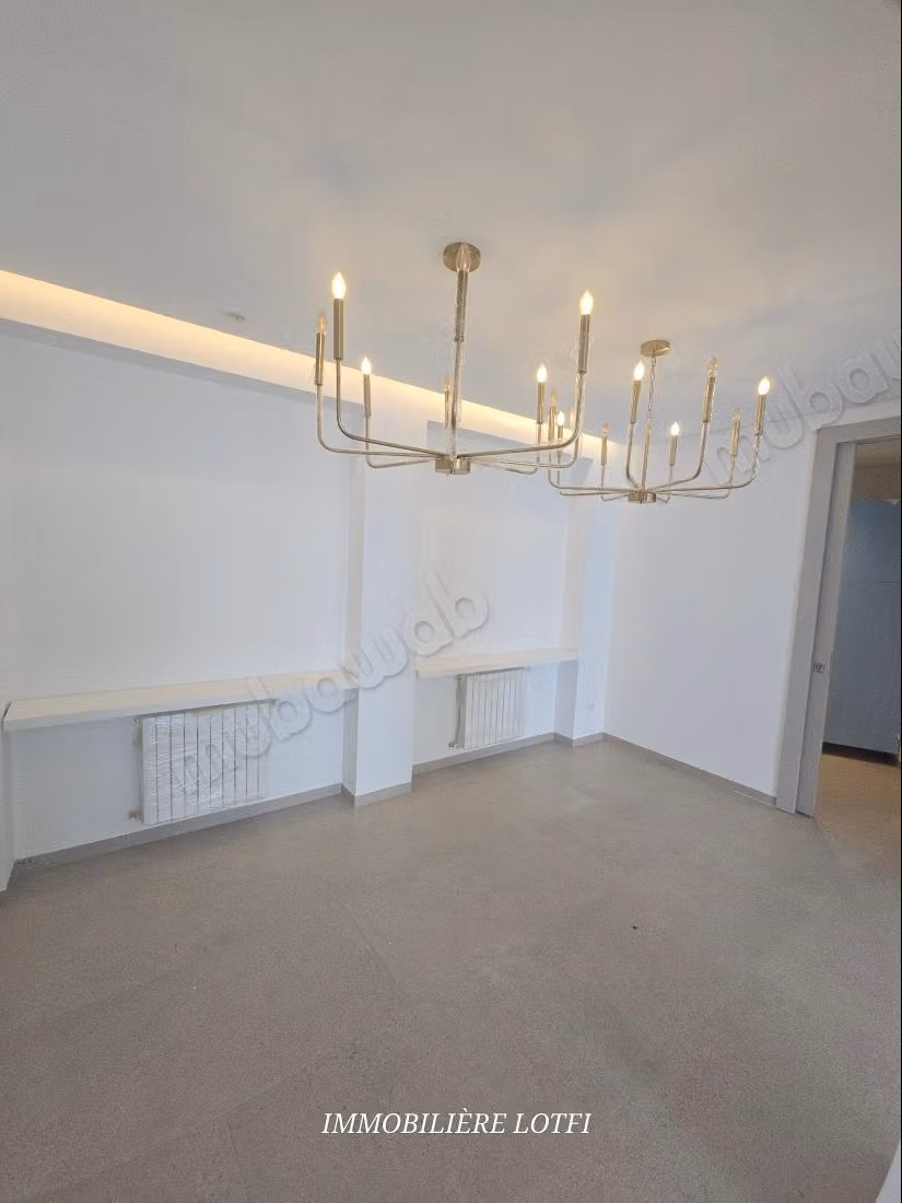 Bel appartement en location à Gammarth Supérieur. 2 chambres. Environnement calme avec vue mer, chauffage central
