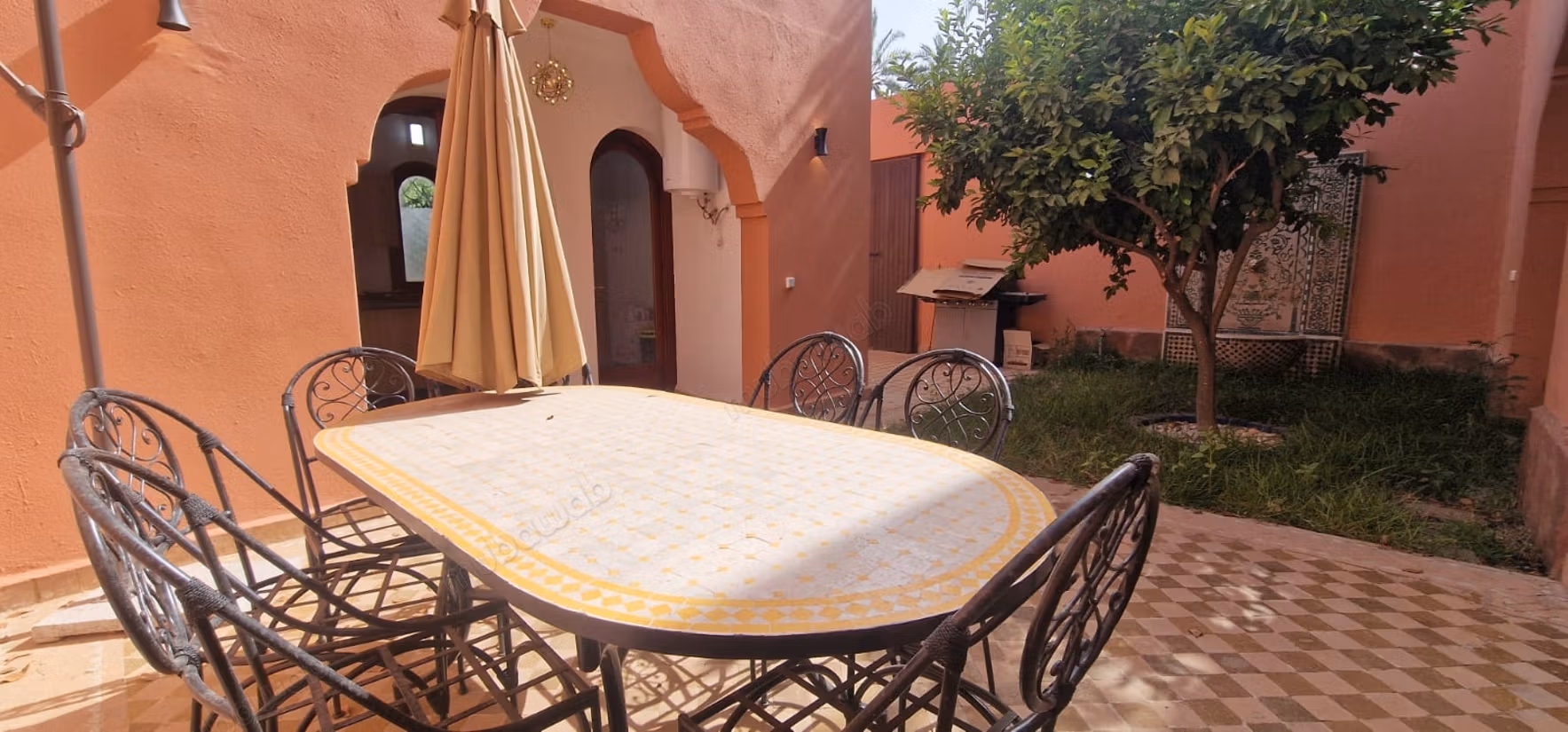 Modern furnished riad for rent – Palmeraie, Marrakech