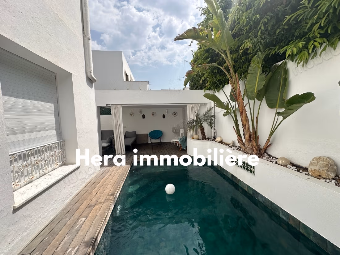 À louer rdc de villa meublé à Carthage