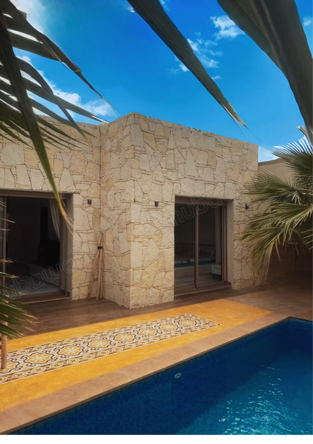 Magnifique villa à louer à Route Amizmiz. 3 chambres. Bien meublé