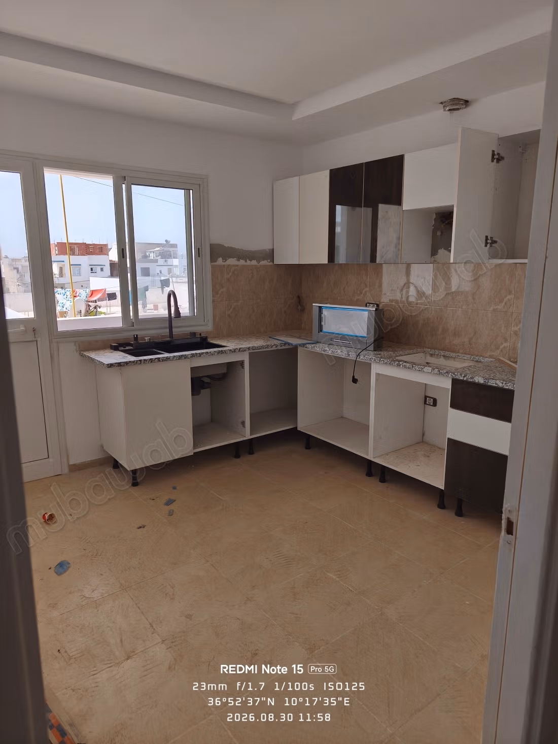 Bel appartement en location à Bhar Lazreg. 
2 chambres