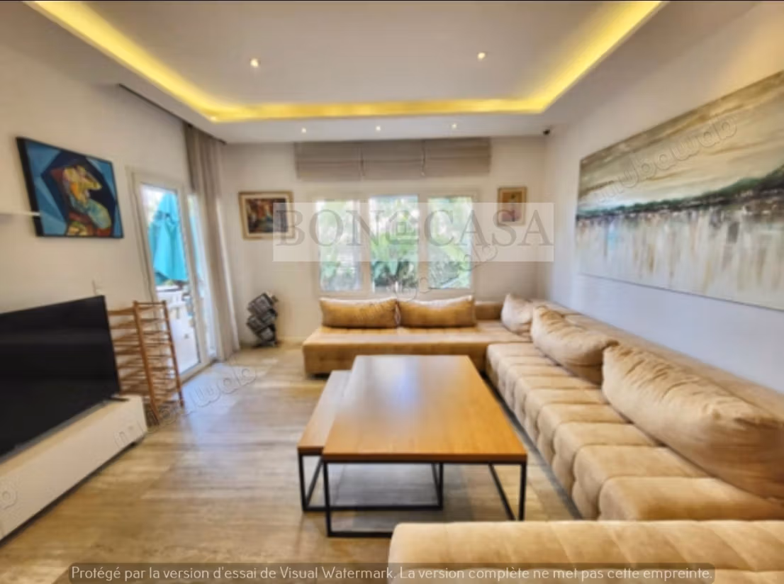 S4 Meublé avec piscine&jardin à louer à la Marsa