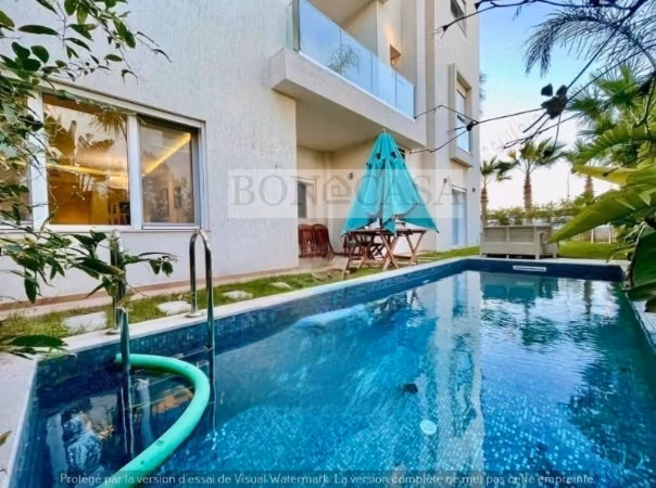 S4 Meublé avec piscine&jardin à louer à la Marsa