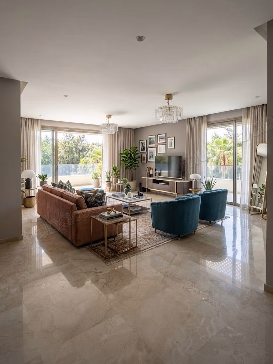 Appartement à louer à ORANGERAIE Souissi. Dimension 180 m²...