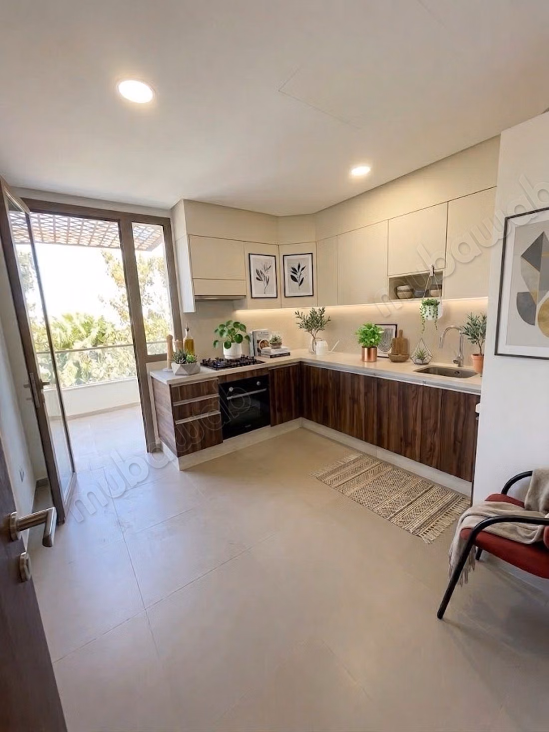 Appartement à louer à ORANGERAIE Souissi. Dimension 180 m². Piscine et service de gardien.