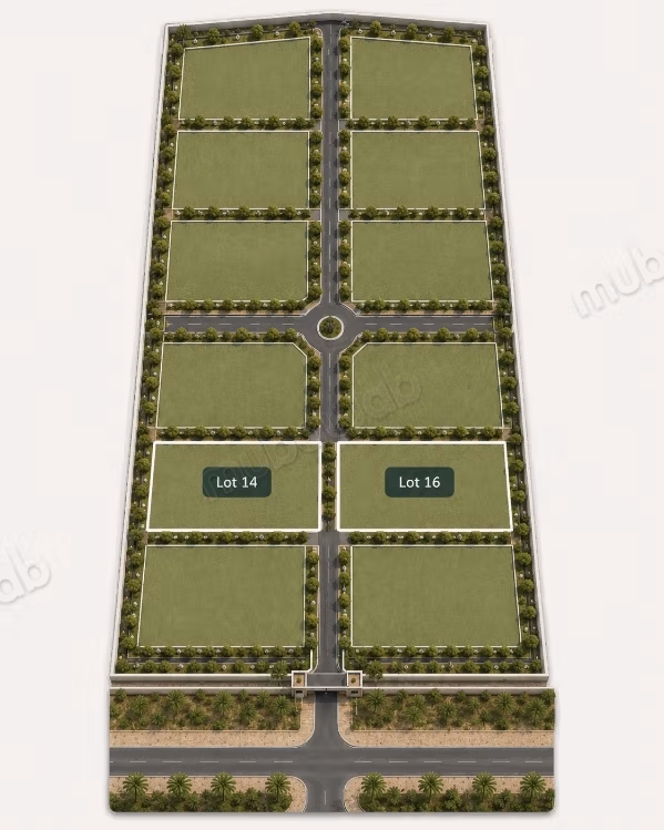 Grond te koop aan de Route de Ouarzazate. Totale oppervlakte 2500 m²