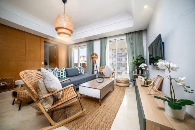 Magnifique appartement meublé 2 chambres 
tours végétales