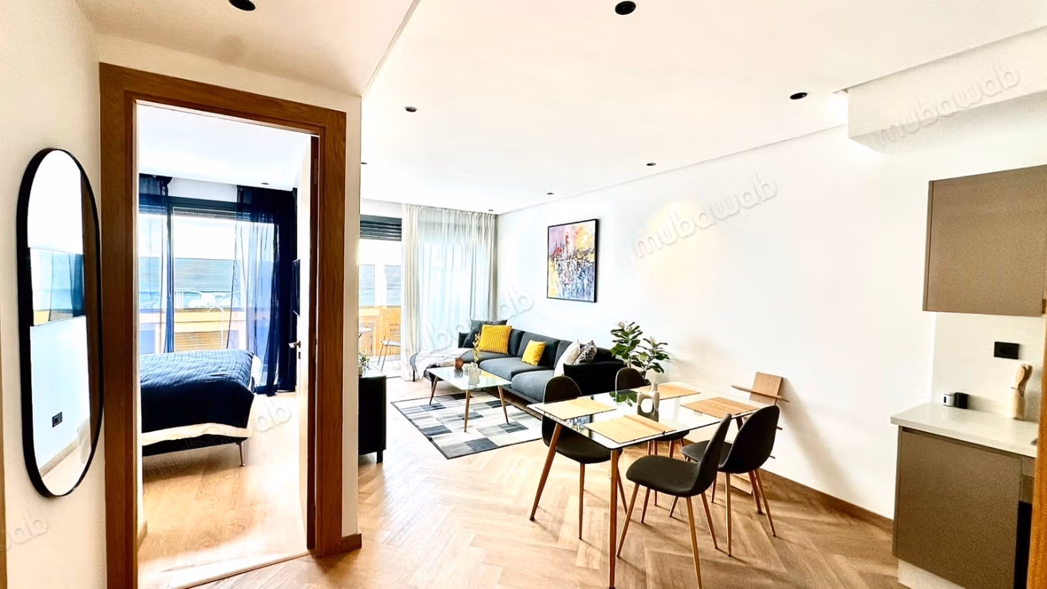Location d'un appartement à Les princesses. 1 chambre. Bien meublé