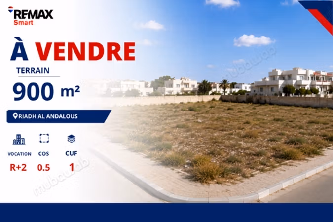 For Sale land of 900 m² in Riadh Al Andalous