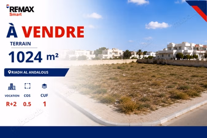 For Sale Land of 1024 m² in Riadh Al Andalous