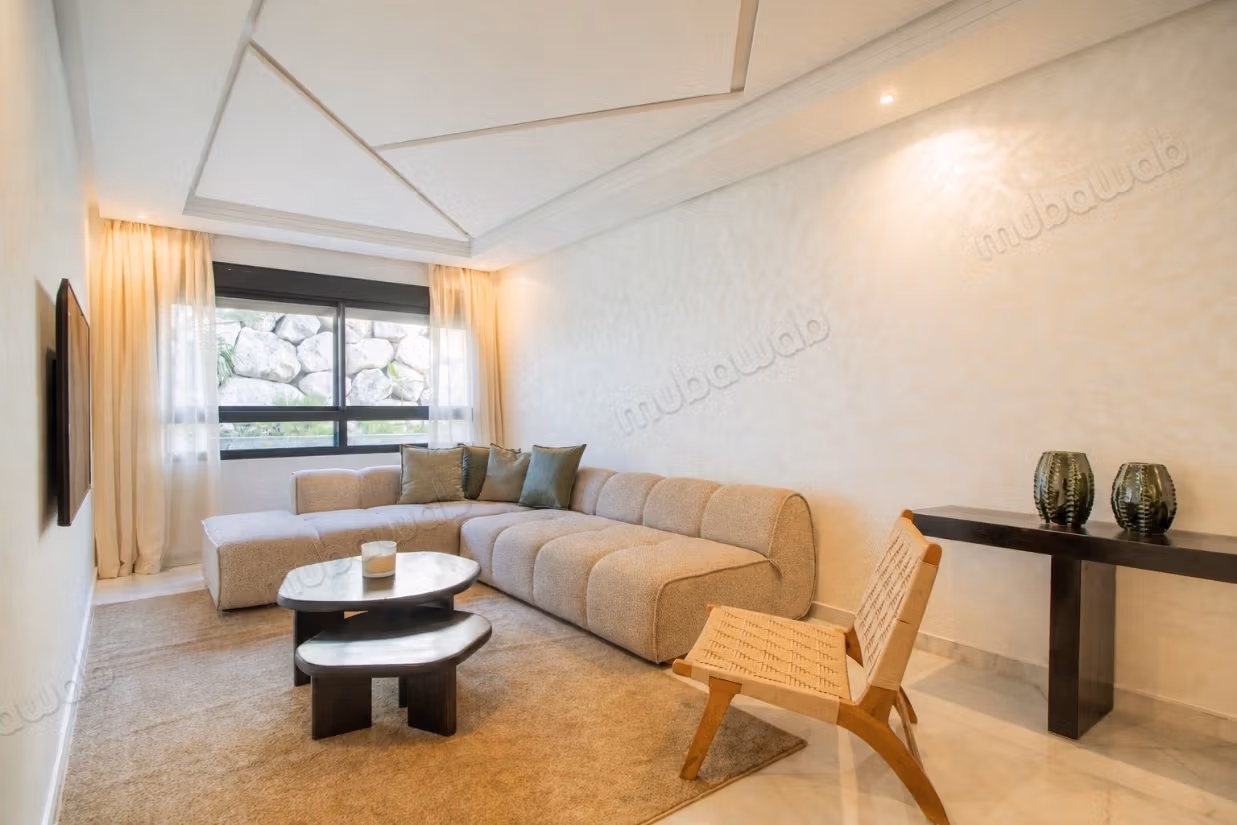 Appartement te huur in Port Tanger stad. 2 mooie slaapkamers. Goed ingericht