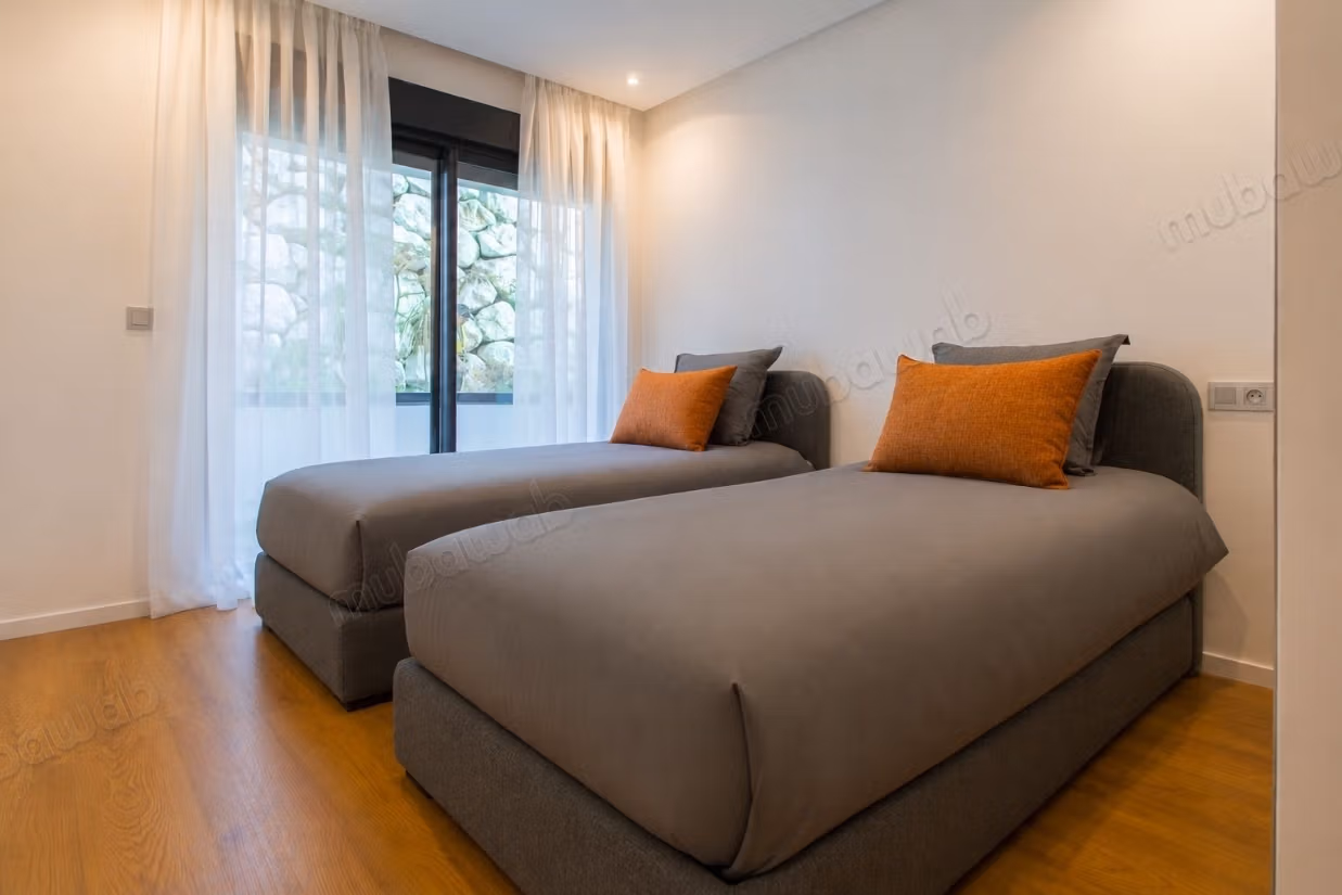 Appartement te huur in Port Tanger stad. 2 mooie slaapkamers. Goed ingericht