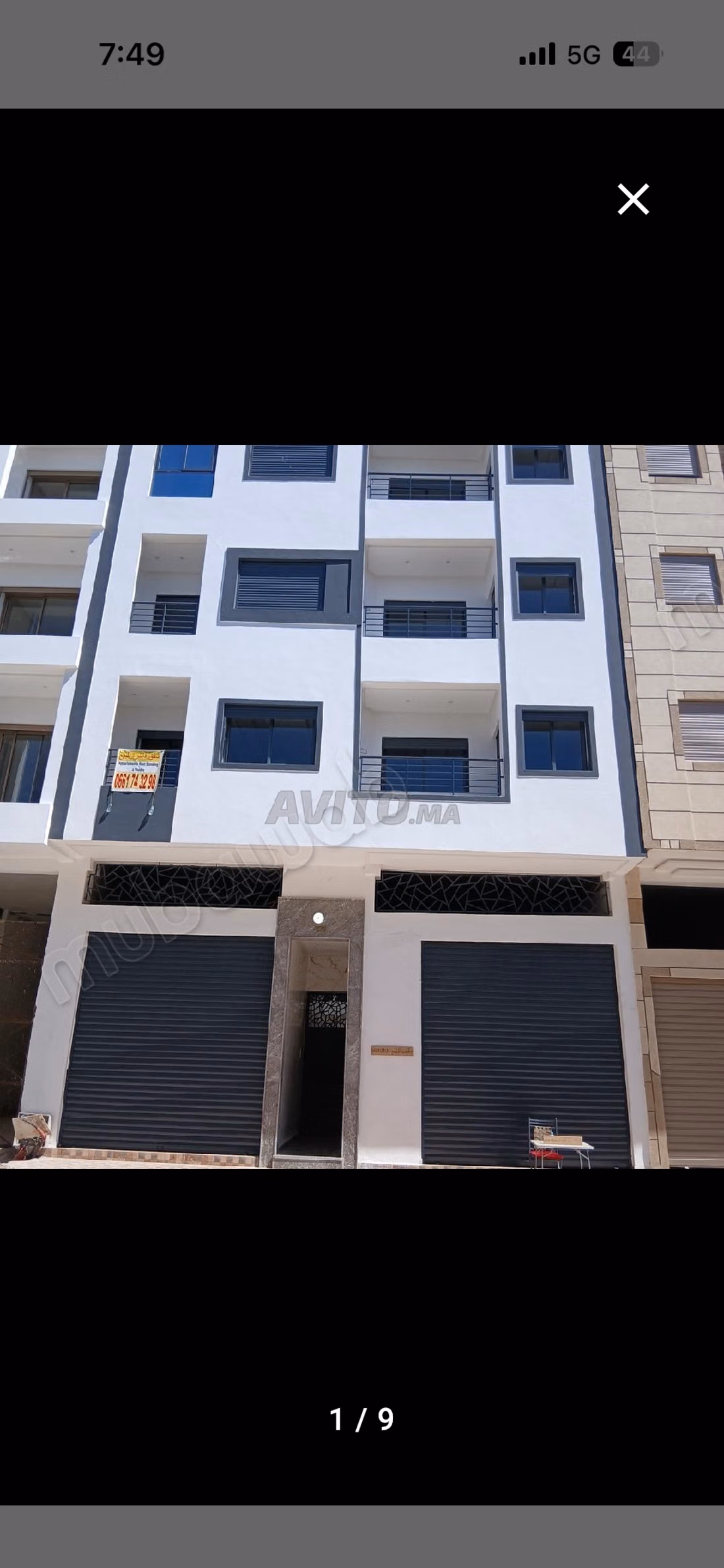 Bel appartement à vendre à Plage Oued Cherrat. Surface de 74 m². Vue mer imprenable, porte blindée