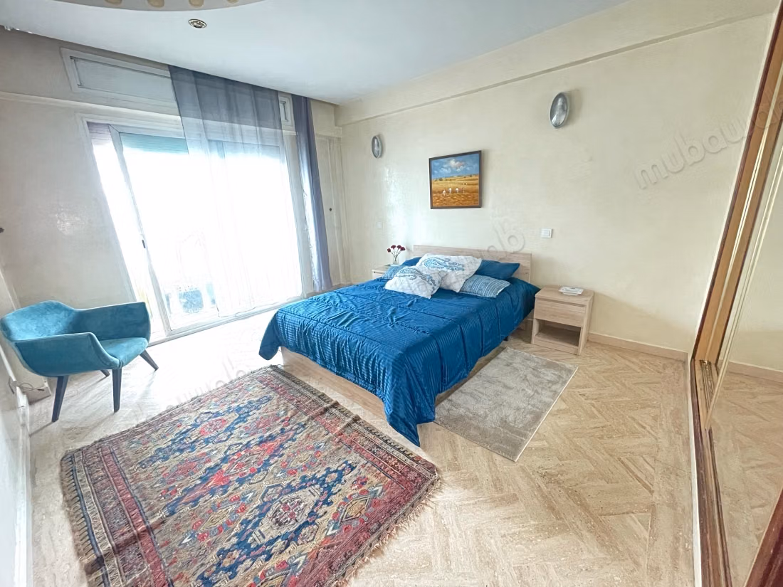 Very large family apartment for rent, furnished with 3 bedrooms on Ghandi Boulevard