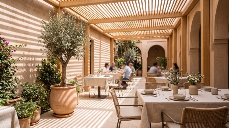 Actief restaurant van 500m² in het hart van Gueliz