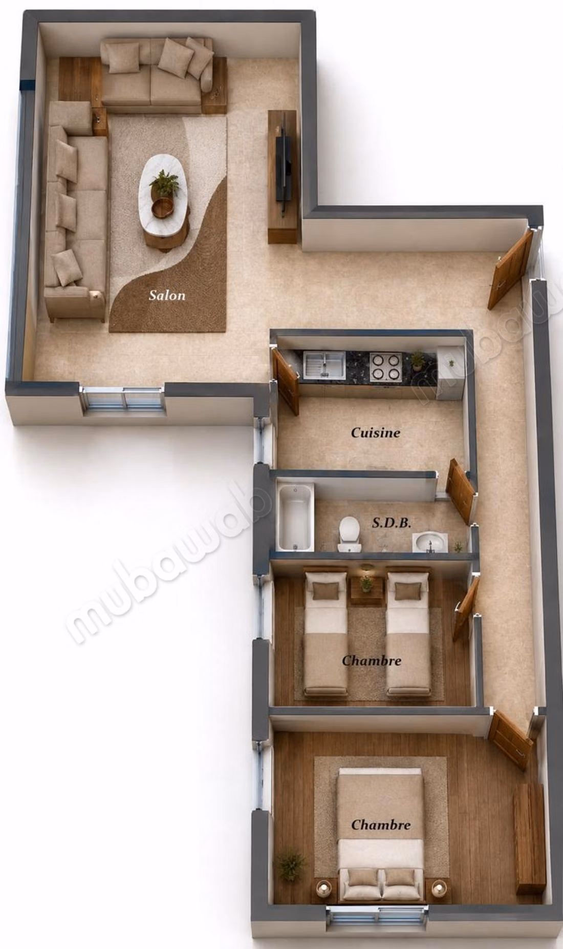 Kopen: appartementen in Route Nationale Assilah. 2 Kamers