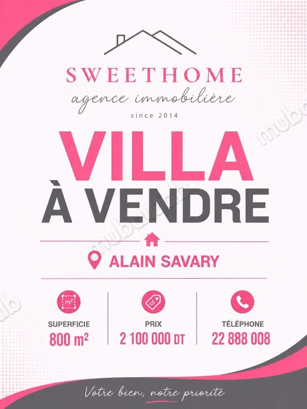 Villla 800m² à vendre à Alain Savary