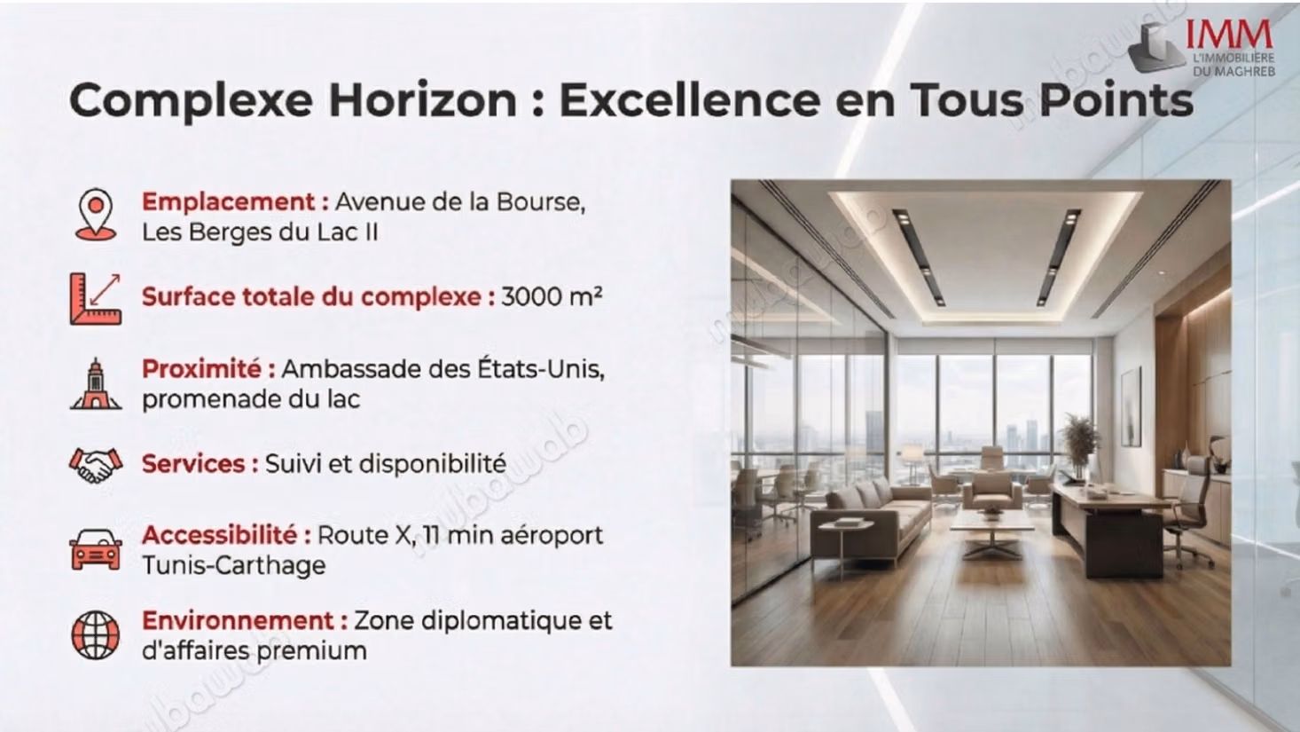 Bureaux RDC et Mezzanine a louer Lac 2