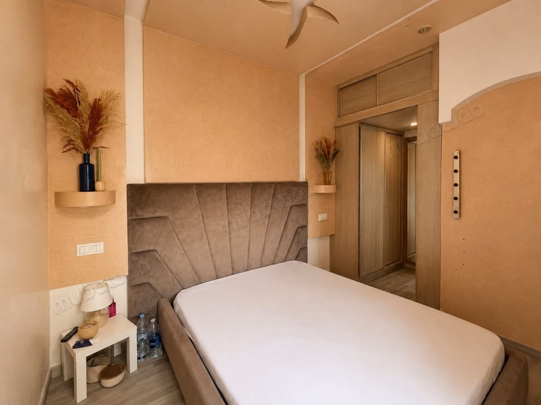 Appartement à louer à Mhamid. 
Surface de 68 m². 
Bien meublé