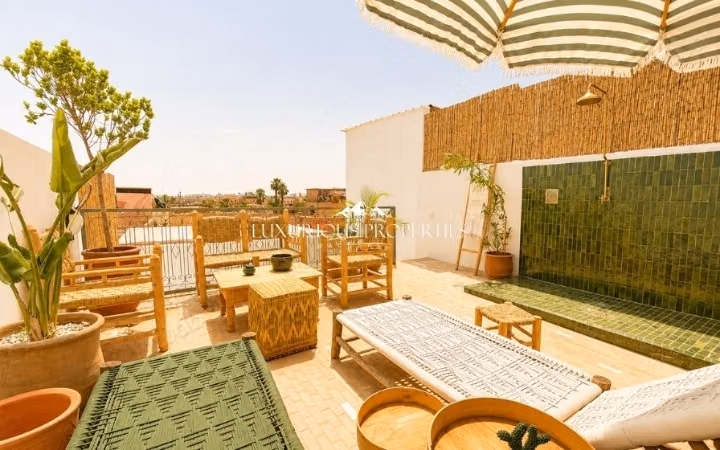 Douiria titrada con rooftop, Médina de Marrakech