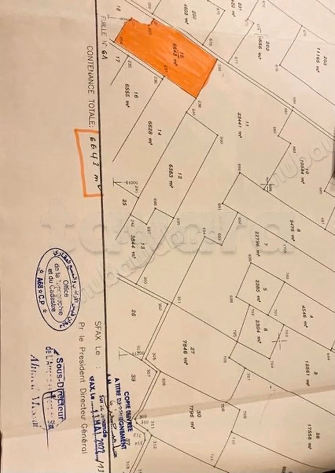 Agricultural land of 6,643 m² located in the El Badarna area, Sfax