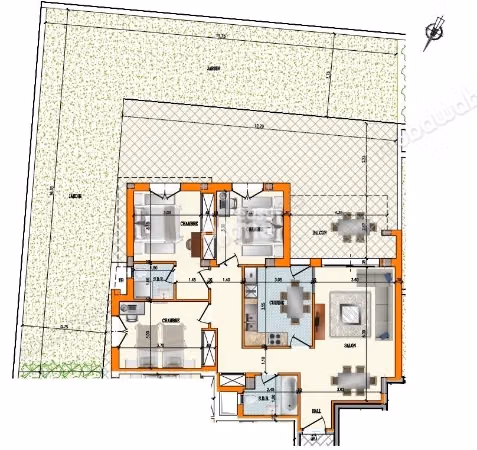 S3 de 140 m² avec jardin à Sidi Mahersi Nabeul