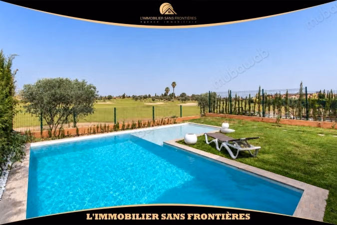 Lege villa van 400 m² te huur in Jardin d’Atlas - 3 slaapkamers, privézwembad, tuin en uitzicht op de golfbaan