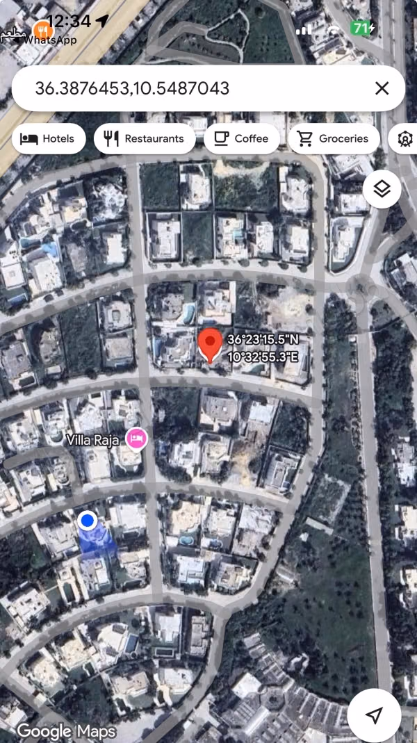 Terrain en vente à Hammamet Sud. Superficie 631 m²