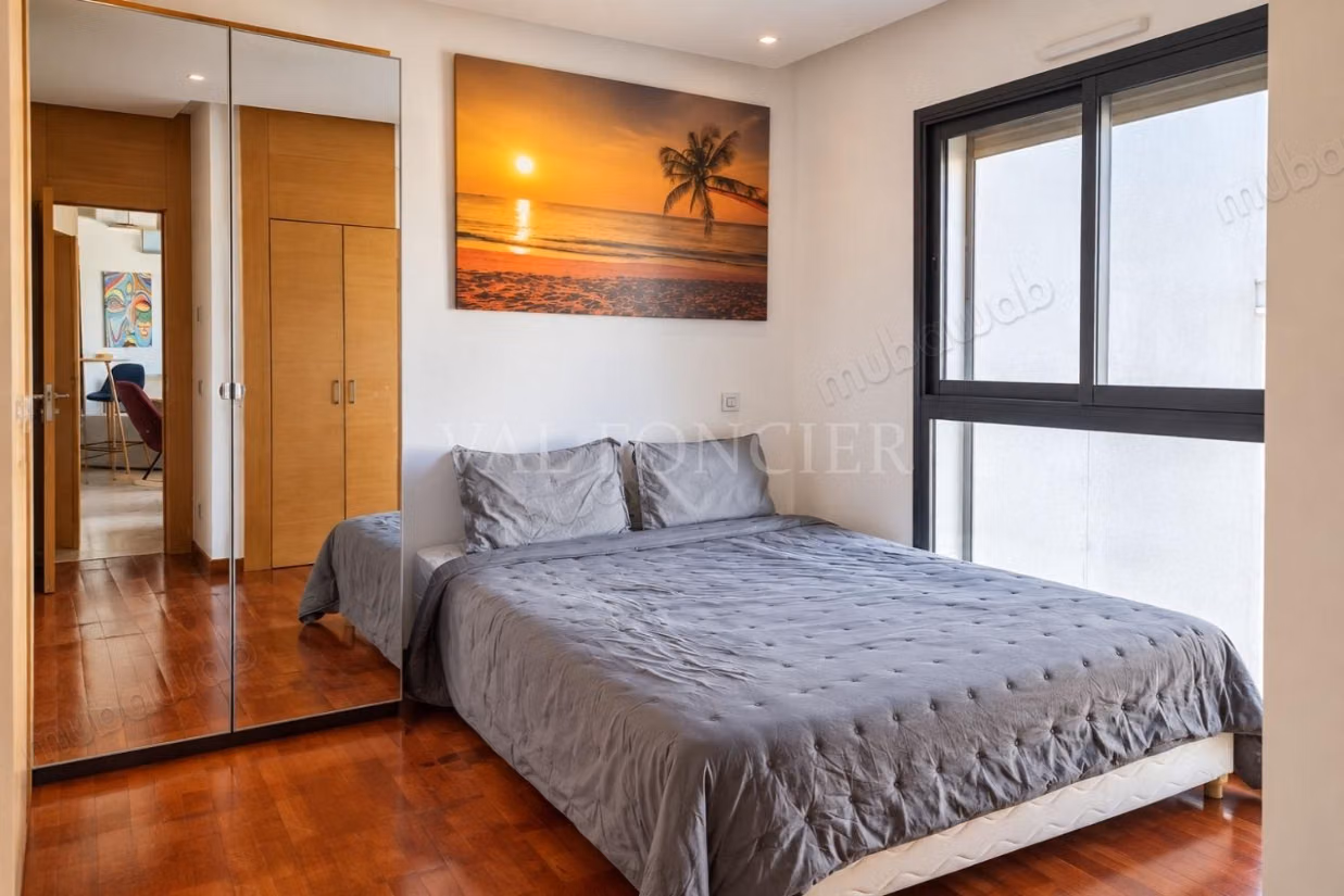 Affitto Studio Moderno Ammobiliato 70m2 Piano Alto con Terrazza CFC, Casablanca