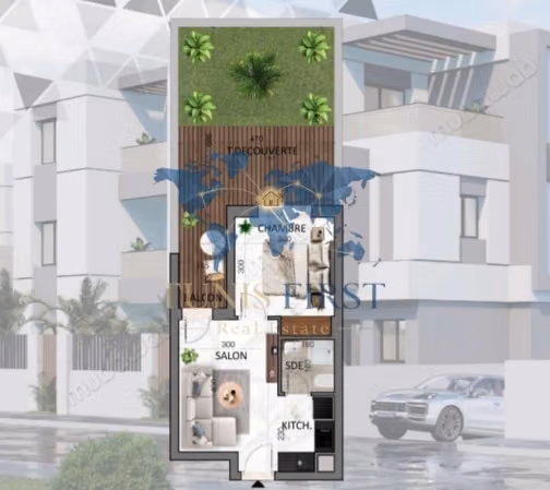 In vendita appartamento S1 a La Nouvelle Soukra