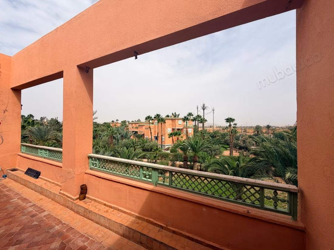 RÉSIDENCE PALMERAIE 1 Appartement meublé 100 m², terrasse vue Atlas