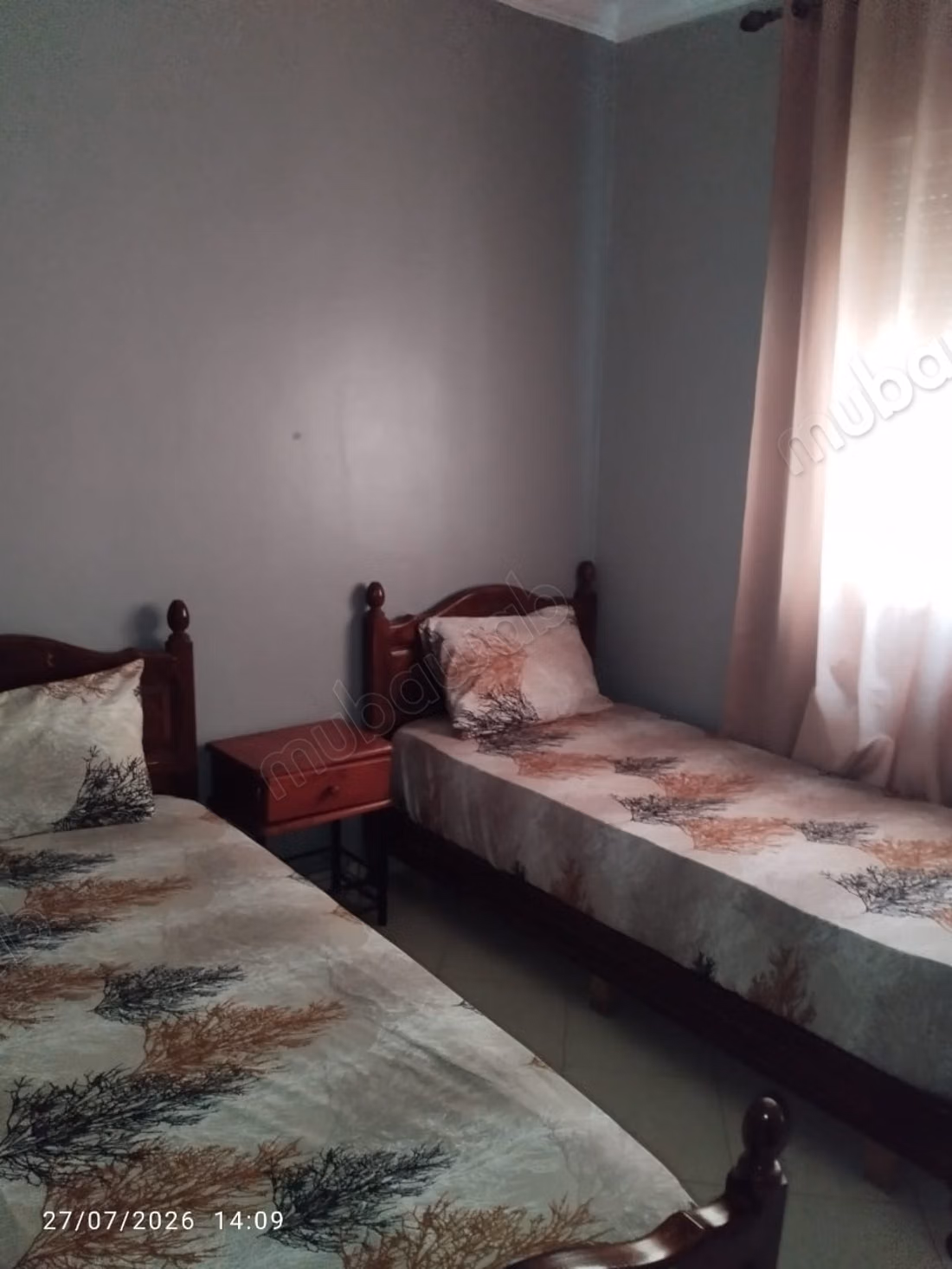 Seasonal rental in Boukhalef. 5 large rooms. Satellite dish, secure residence