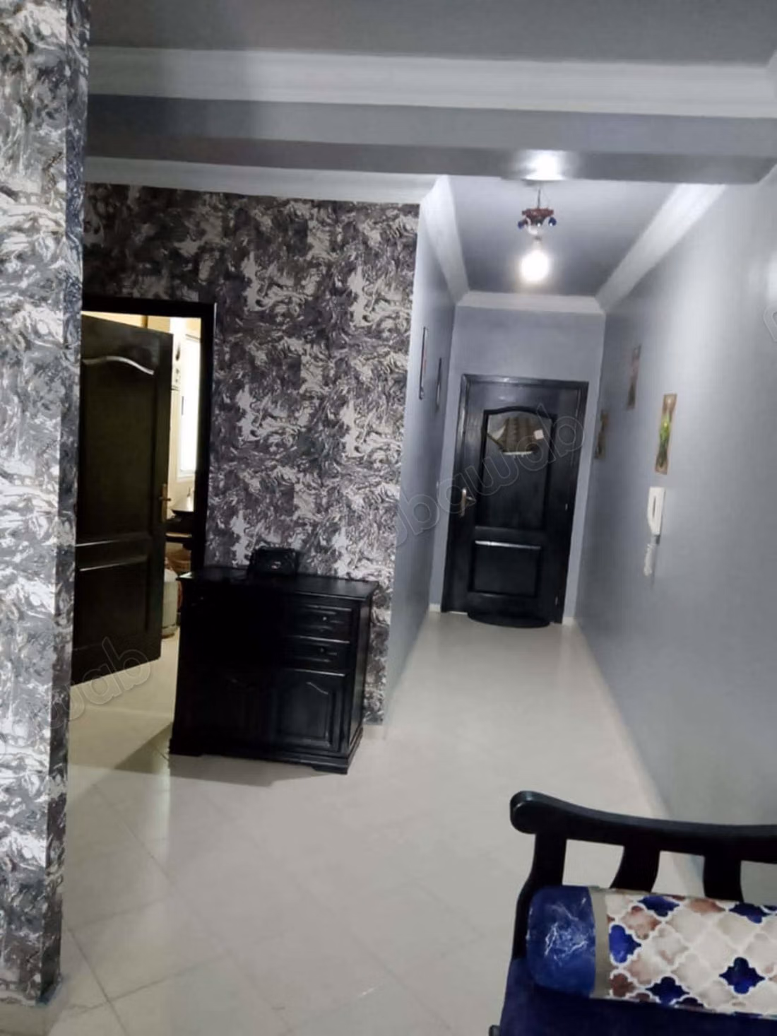 Seasonal rental in Boukhalef. 5 large rooms. Satellite dish, secure residence