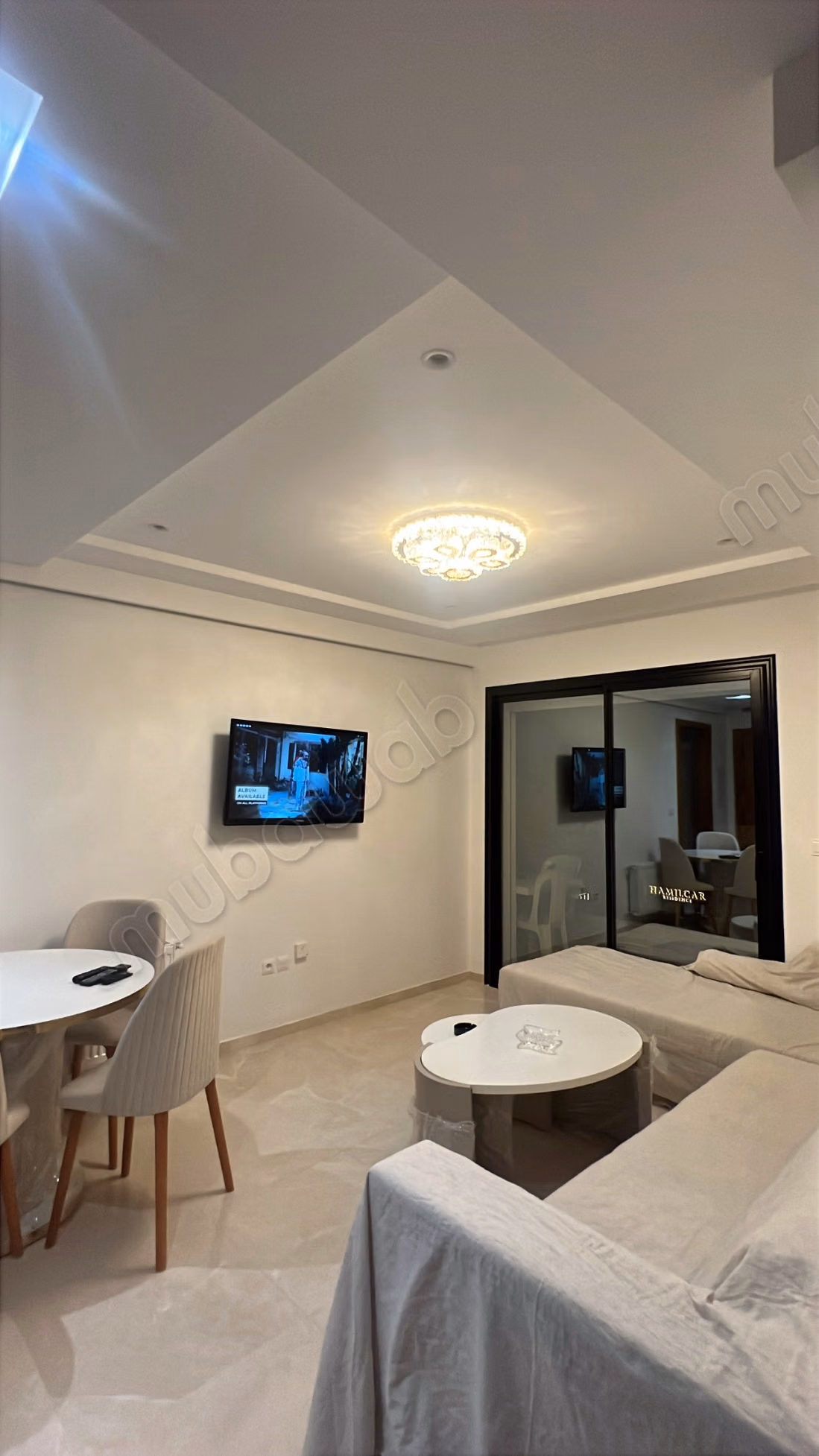 Seasonal rental in Sahloul. Area of 67 m². Double glazing and central heating