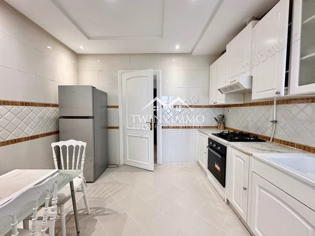 Superb apartment for rent in Ain Zaghouan North. Area of 110 m². Well furnished