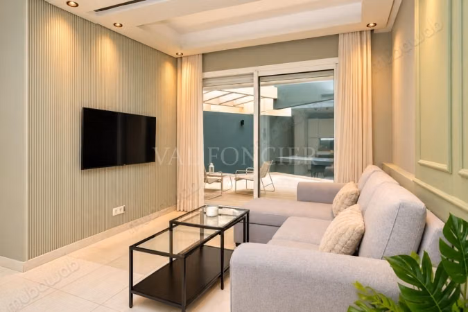 Location Studio moderne meublé avec grande terrasse Ziraoui, Casablanca
