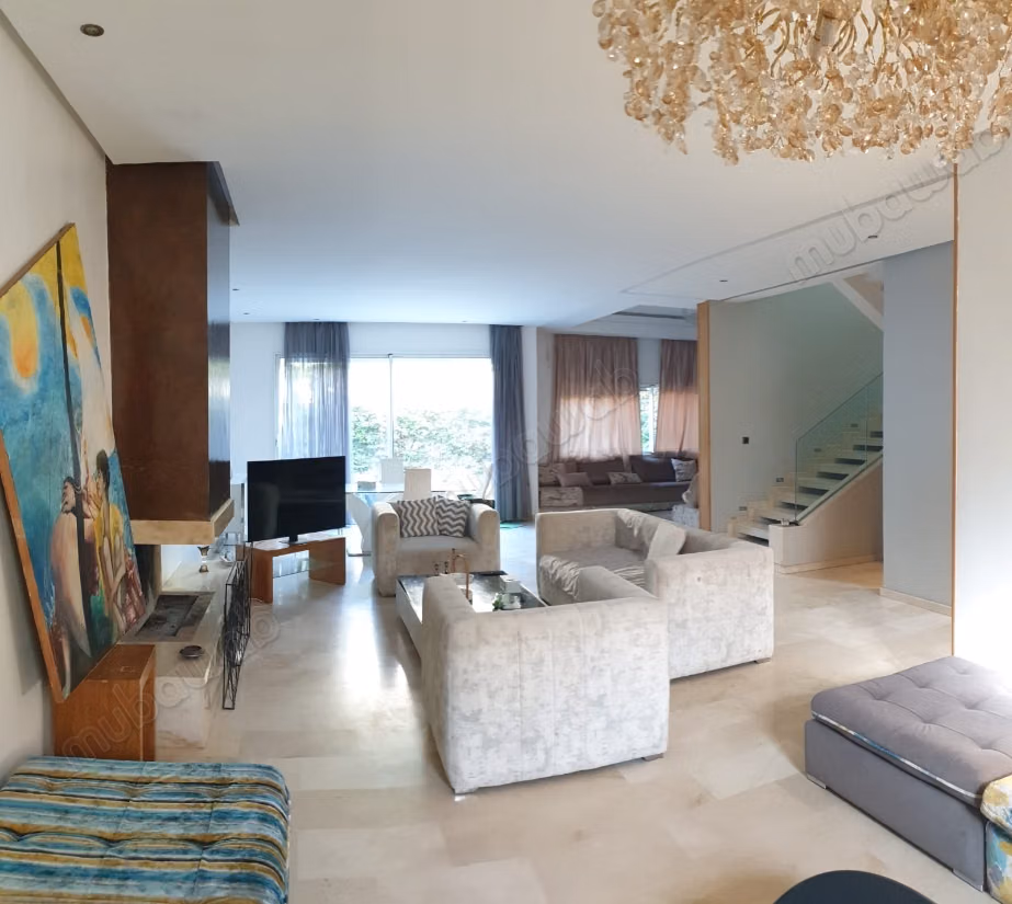 Villa di alta classe in affitto a Dar Bouazza. 3 camere. Arredata