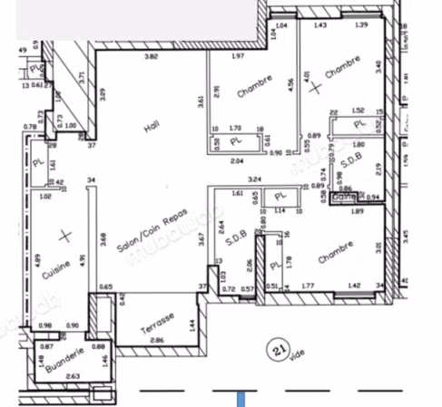 Appartamento 3 Camere CFC 10 Piano Senza Vista