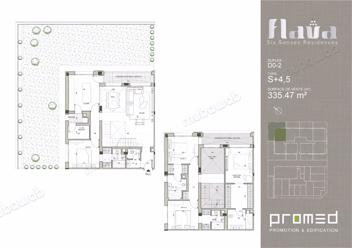 Duplex de Luxe 335m² aux jardins de Carthage D0 2