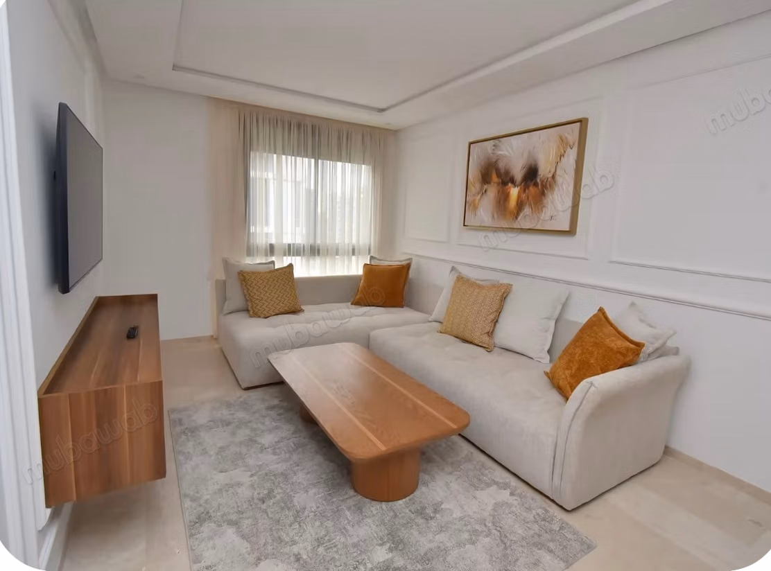 Alquile este apartamento en Casablanca Finance City. Superficie total 65 m². Bien amueblado
