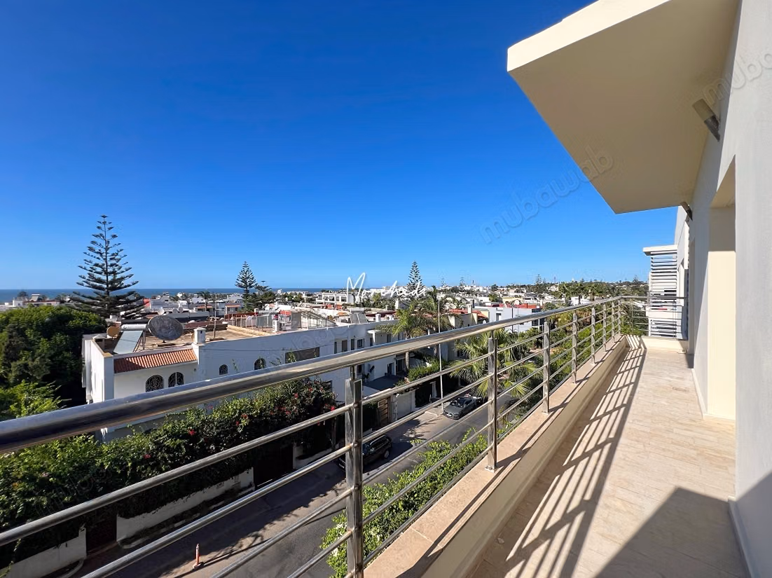 Ain diab, casablanca appartement meuble Vue mer