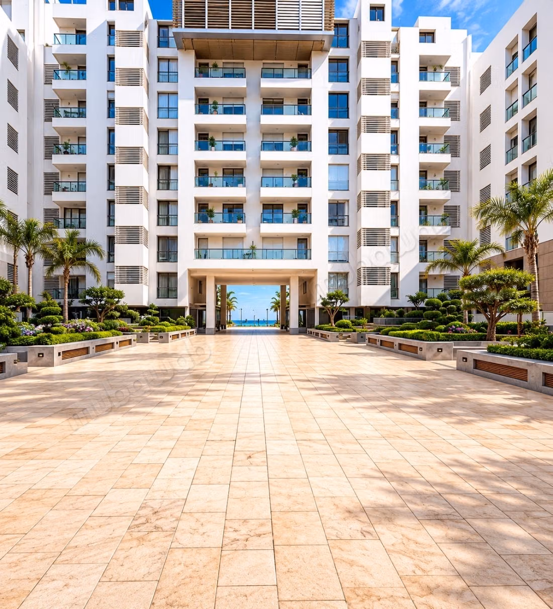 Superbe appartement à louer à Ain Diab Extension. Superficie 100 m². Fenêtres en double vitrage et vue mer