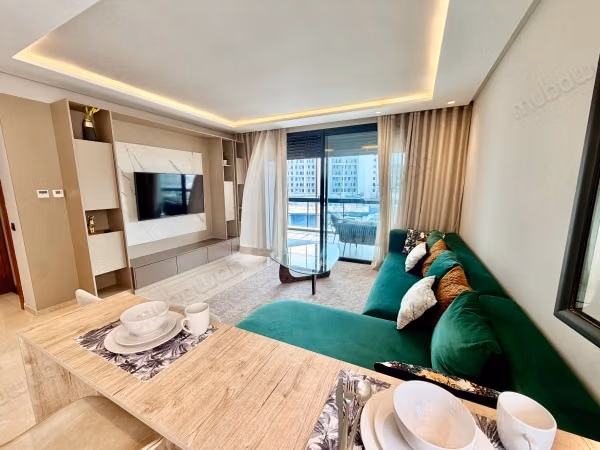 Se alquila este piso en Casablanca Finance City. 2 habitaciones. Amueblado
