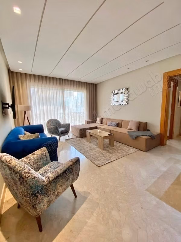 Bel apartamento en alquiler en Casablanca Finance City. 2 habitaciones. Bien amueblado