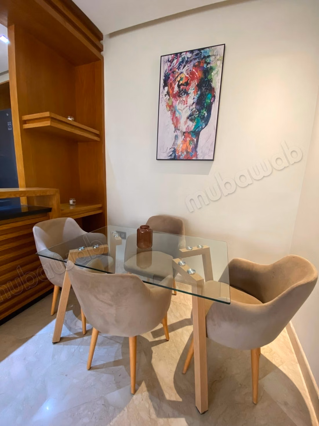 Très bel appartement en location à Casablanca Finance City. 
2 chambres agréables