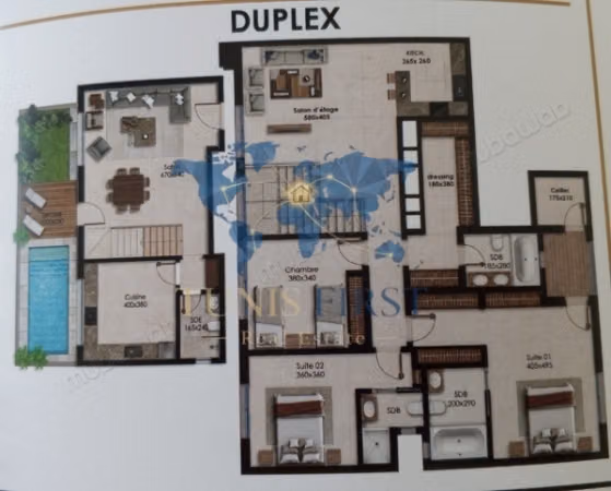 In Vendita Lussuoso Duplex a Ain Zaghouan Nord