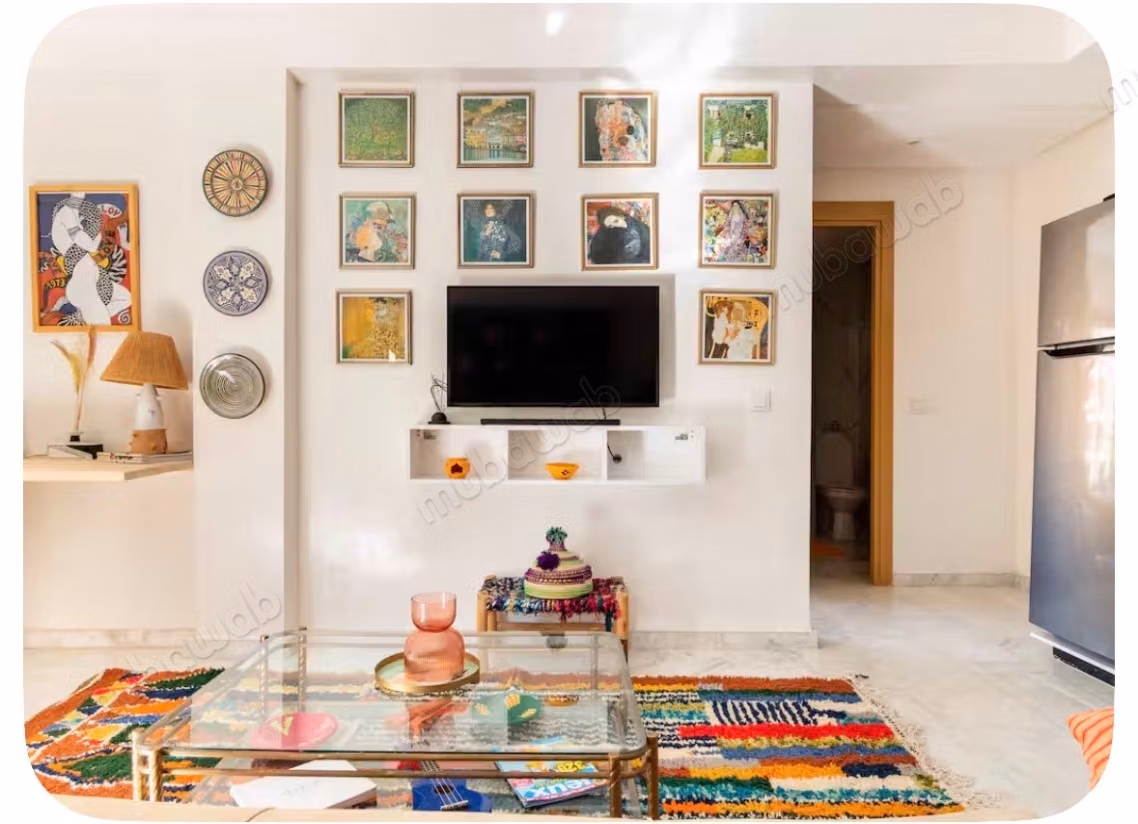 Location d'un appartement à Guéliz. Superficie 50 m². Meublé